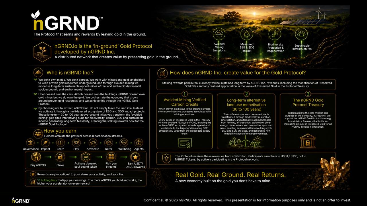 nGRND Gold Protocol overview infographic
